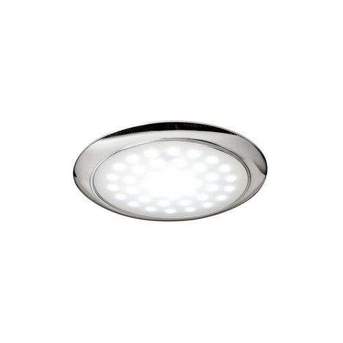 Plafoniera a LED per Barca e Camper, 12/24 Volt, Ultra Piatta 3 Watt, Con Ghiera